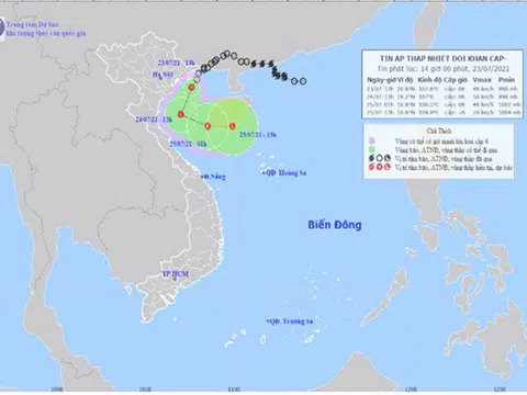 Áp thấp nhiệt đới sẽ khiến khu vực từ Thanh Hóa đến Hà Tĩnh mưa rất to