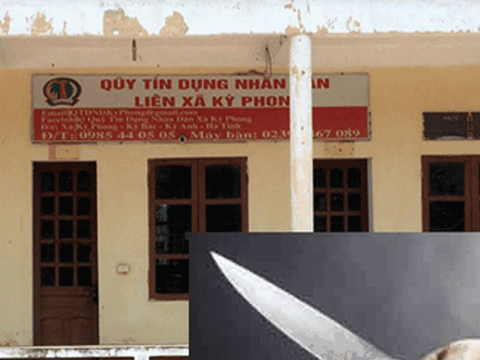 Hà Tĩnh bắt giữ đối tượng là nữ dùng con dao vào khống chế nhân viên Quỹ tín dụng để cướp tiền