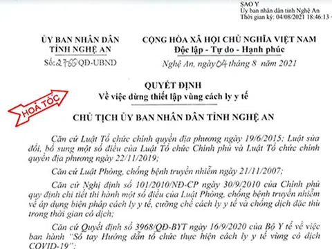 Nghệ An: Dừng cách ly y tế bản Lưu Tiến và bản La Ngan - Chiêu Lưu, Kỳ Sơn từ 0h ngày 5/8