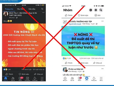 Thực hư thông tin thay đổi hình thức thi tốt nghiệp THPT 2022 lan truyền trên mạng