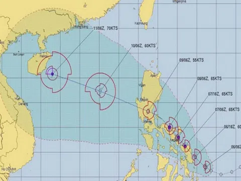 Bão Côn Sơn đang mạnh lên có thể đổ bộ vào miền Bắc