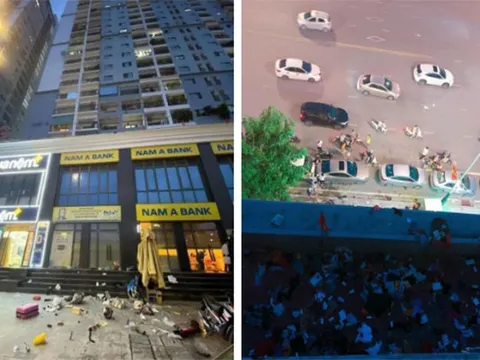 Xôn xao câu chuyện vợ chồng cãi nhau, tức giận ném hết vali, quần áo, đồ đạc từ tầng cao chung cư xuống đất