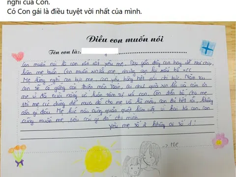 Họp phụ huynh, mẹ được cô trao lại tâm thư của con gái khiến người đọc tan chảy