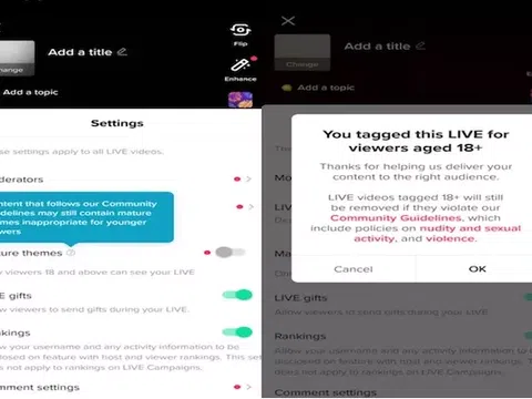 TikTok sắp có tính năng livestream 18+