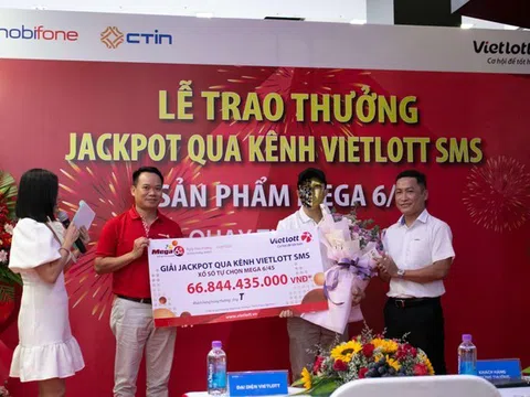 Nhân viên văn phòng trúng giải Vietlott 66,8 tỉ đồng