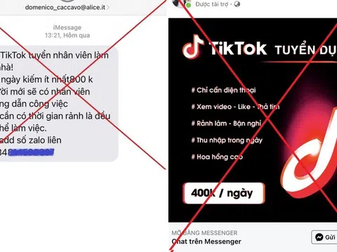 Loạt bẫy lừa đảo tuyển dụng làm việc trên TikTok