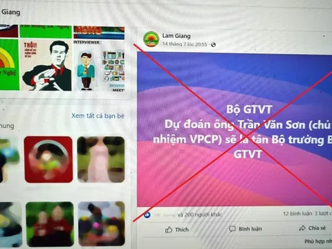 Nghệ An: Bịa đặt thông tin nhân sự lãnh đạo Bộ GTVT, một facebooker bị xử phạt