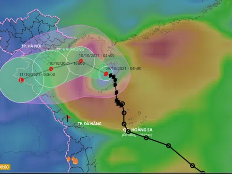 24 giờ tới, bão số 7 đi vào Vịnh Bắc bộ