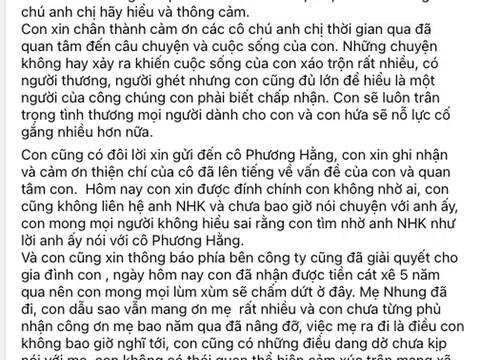 Hồ Văn Cường nói rõ về mối quan hệ với CEO Đại Nam sau khi bị ngờ vực nhờ vả đòi tiền hộ