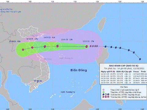 Bão số 8 sẽ đổ bộ đất liền Thanh Hóa-Quảng Bình, mưa to từ miền Bắc đến miền Trung