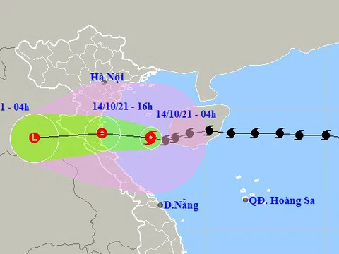 Bão số 8 đã vào Vịnh Bắc Bộ, cường độ suy yếu