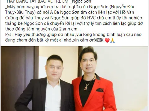 Danh ca Ngọc Sơn tiết lộ tình trạng hiện tại của Hồ Văn Cường