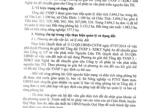 Huyện Quỳ Hợp trả lời vụ việc Đài PT-TH Nghệ An nêu về vấn đề “Cần sớm xử lý vấn đề quỹ đất sau giải thể của Tổng đội TNXP 3”