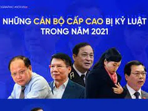 Những cán bộ cấp cao bị kỷ luật trong năm 2021