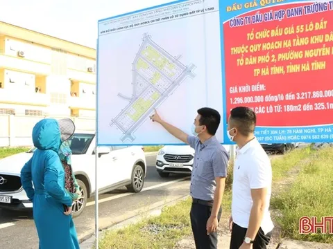 Hà Tĩnh lập đoàn kiểm tra hoạt động đấu giá đất