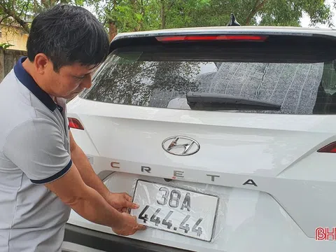 Chủ xe Hyundai Creta ở Hà Tĩnh “trúng” biển số ngũ quý 4