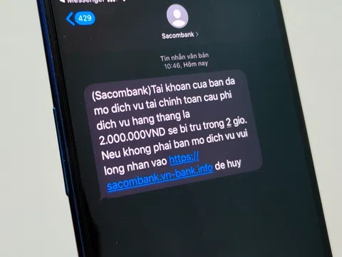 Tin nhắn lừa đảo, giả mạo ngân hàng trở lại "tấn công" người dùng