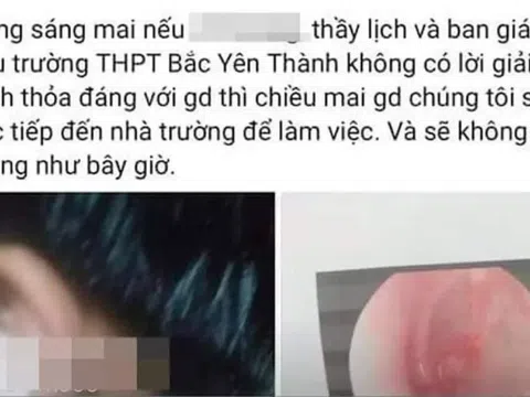 Nghệ An: Tạm đình chỉ công tác Bí thư đoàn trường tát nam sinh lớp 10