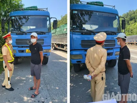 Tài xế xe tải Bắc Ninh được CSGT Hà Tĩnh phát hiện dương tính với ma túy