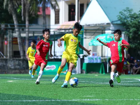 U11 Sông Lam Nghệ An trút cơn mưa bàn thắng trong trận mở màn U11 toàn quốc