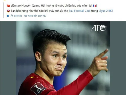 AFC chúc mừng tiền vệ Quang Hải chính thức gia nhập Pau FC