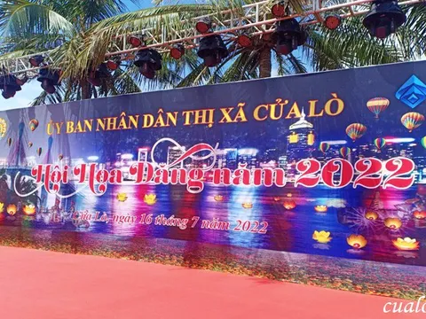 Cửa Lò: hội Hoa đăng tối 16/7 đã sẵn sàng.