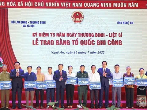 Nghệ An tổ chức lễ kỷ niệm 75 năm ngày TBLS: Có liệt sĩ hy sinh đã 91 năm