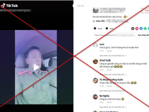 Nghệ An: Xử phạt nam thanh niên sử dụng quân phục công an đăng lên Tiktok