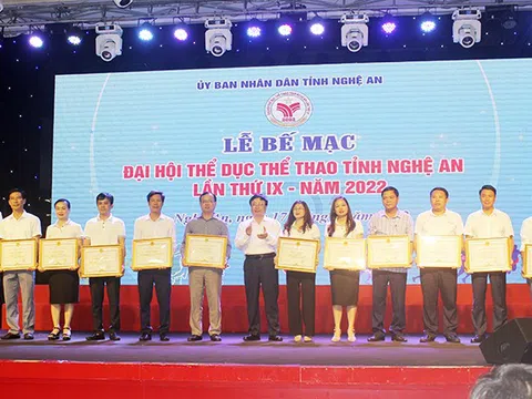 Bế mạc Đại hội Thể dục thể thao tỉnh Nghệ An lần thứ XI, năm 2022