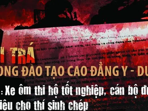 Dối trá trong đào tạo cao đẳng y - dược (1): Xe ôm thi hộ tốt nghiệp, cán bộ đưa tài liệu cho thí sinh chép