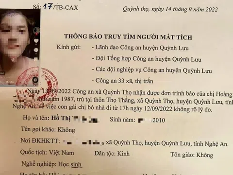 Nghệ An: Đã tìm thấy 2 thiếu nữ mất tích