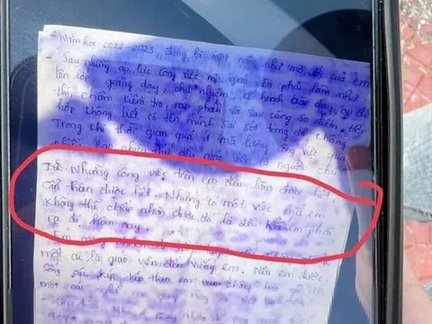 Nữ giáo viên tử vong và “thư tuyệt mệnh” viết gì?