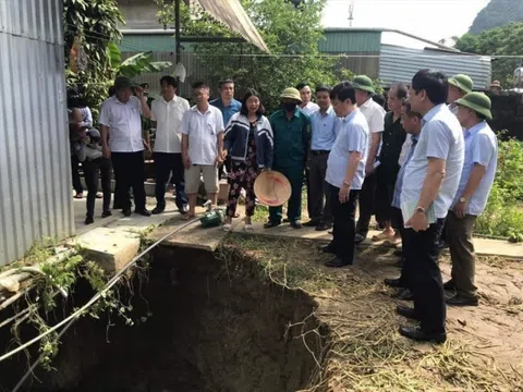 Sụt lún ở Châu Hồng (Nghệ An) khó xác định nguyên nhân?