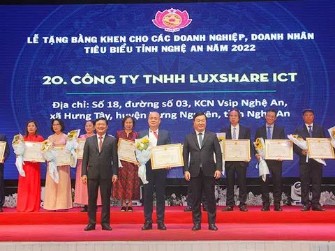 Nghệ An tôn vinh 30 doanh nghiệp, doanh nhân tiêu biểu năm 2022