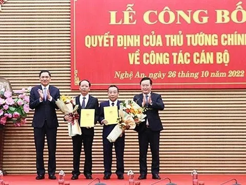 Nghệ An: Công bố Quyết định phê chuẩn hai Phó Chủ tịch UBND tỉnh