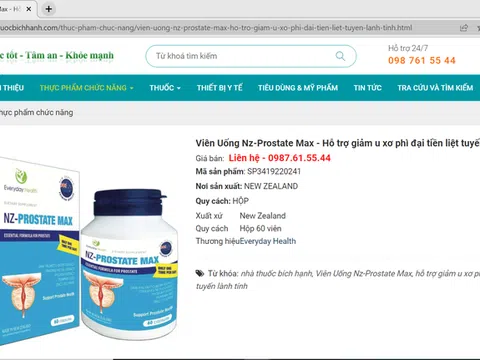 TPCN NZ-Prostate Max và NZ-Hair quảng cáo “lố" như thuốc chữa bệnh?