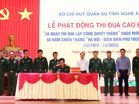 Bộ CHQS tỉnh Nghệ An phát động thi đua kỷ niệm 50 năm Chiến thắng “Hà Nội - Điện Biên Phủ trên không”