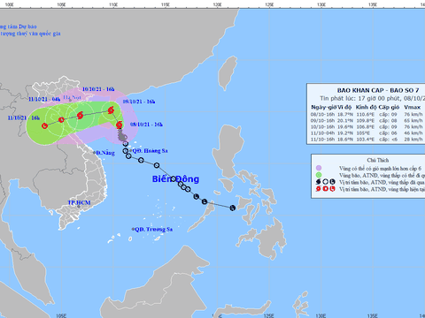 Bão số 7 gây mưa lớn ở miền Bắc và miền Trung