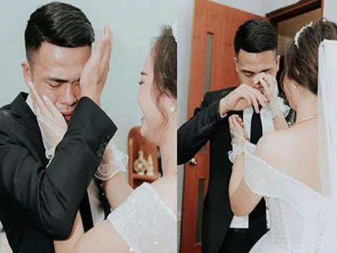 Mãi mới lấy được vợ, chú rể khóc như mưa trong ngày cưới, mẹ vợ phải dỗ 15 phút mới nín