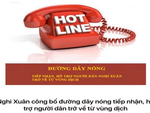 Hà Tĩnh: Công bố đường dây nóng tiếp nhận, hỗ trợ người dân trở về từ vùng dịch