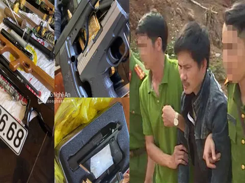 Nghệ An: Bắt trùm ma túy ôm 6 khẩu súng cố thủ trong nhà