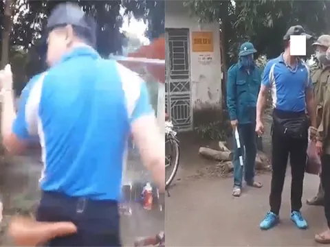 Người đàn ông vă-ng t-ục, doạ đá-nh lực lượng dân quân khi bị yêu cầu đeo khẩu trang