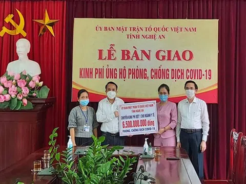 Nghệ An cao thứ 3 toàn quốc về số tiền ủng hộ chống dịch Covid-19