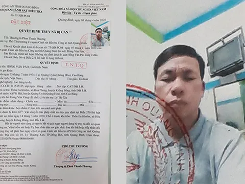 Truy nã toàn quốc đối tượng chủ mưu vụ vận chuyển 307kg m-a t-úy