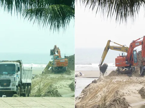 Múc cát sát biển xây biệt thự, sửa sân gôn ở Hà Tĩnh