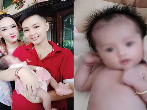 "Người đàn ông" mang bầu đầu tiên ở Việt Nam khoe ảnh đầy tháng con gái bụ bẫm, đáng yêu