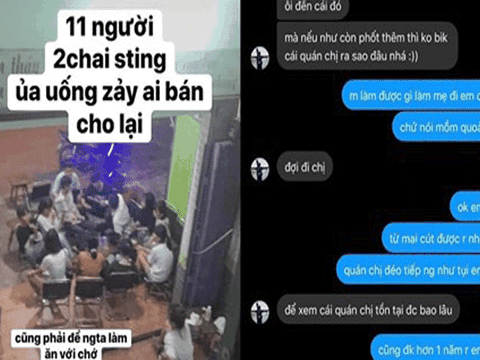 12 thanh niên vào quán mà chỉ gọi 2 chai nước bị chủ quán đăng lên MXH liền đòi đốt quán