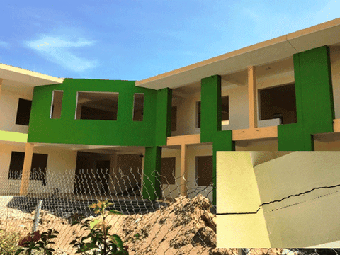 Hà Tĩnh: Công trình trường học nguồn vốn nước ngoài chưa bàn giao đã nứt nẻ