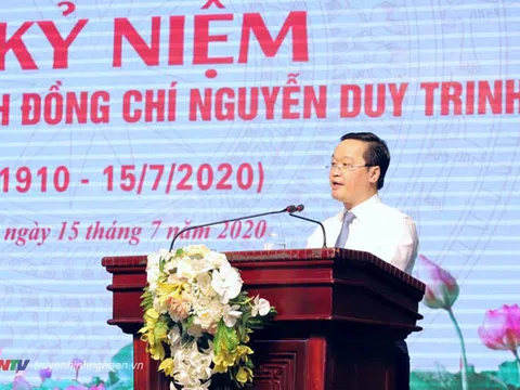 Tỉnh Nghệ An: Trang trọng Lễ kỷ niệm 110 năm Ngày sinh đồng chí Nguyễn Duy Trinh