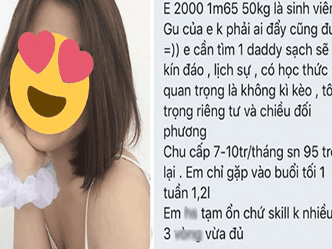 Các nữ sinh 2k vào nhóm kín tìm “sugar daddy” chu cấp 8 – 10 triệu/ tháng, chuyên gia lên tiếng: “Cần lên án nhưng khó xử lý”